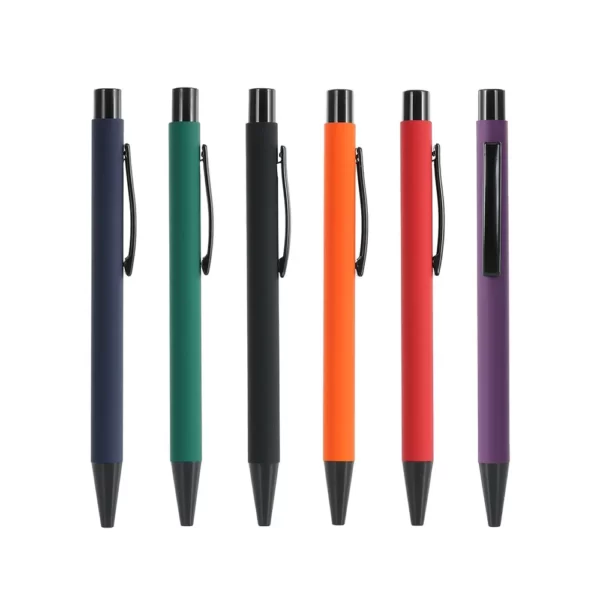 caneta de metal escuro varias cores